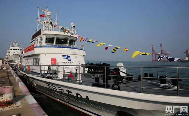 國內首艘自主建造（zào）500千（qiān）伏海（hǎi）底電纜運（yùn）維（wéi）船交付使（shǐ）用