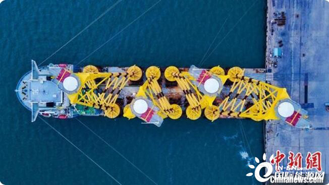 全球最（zuì）深吸力筒式海上風電項目34套導管架交付（fù）