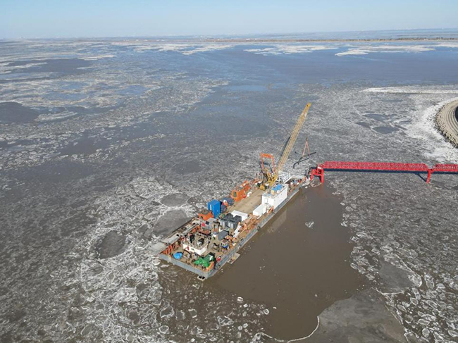 冀東南堡1-29儲氣庫先導試驗地麵工程注采集輸管道項目鋪管船施工項目順利完工