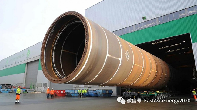 單根1895噸！德國EEW完成建造用於美（měi）國首個商業化海上風電項目單樁基礎