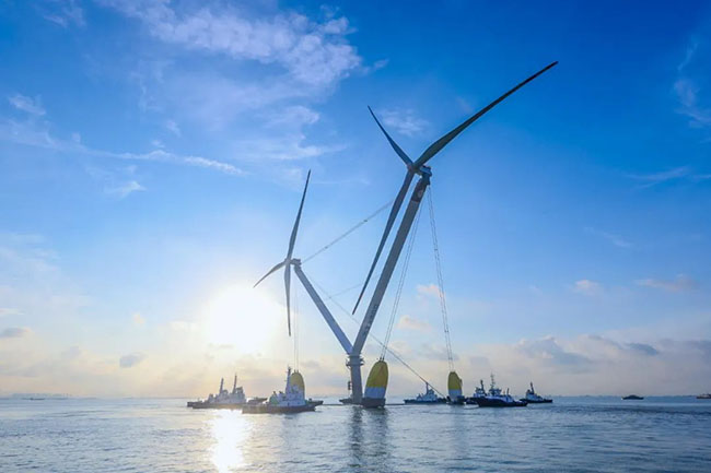 大國重器（qì）！全球最大漂浮式風電平台啟航（háng）出海