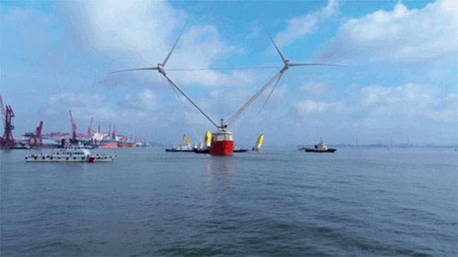 大國重（chóng）器！全球最大漂浮式風電平台啟航出海