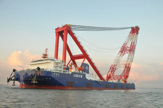 中交三航投建！5000噸海上風電船試航成功