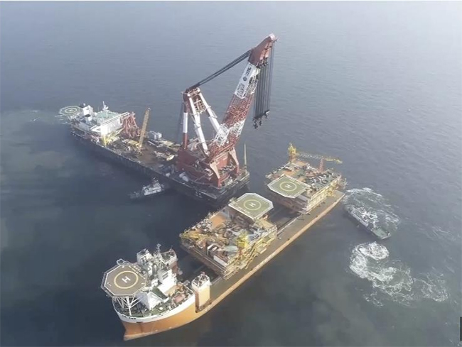 我國（guó）最大規模海上油田群岸電工程項目全麵竣工