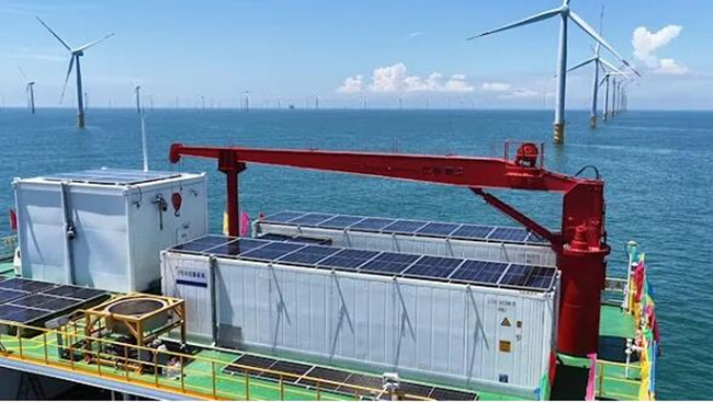 全（quán）國首個吸力筒基礎桁架式“風漁融合”型海洋牧場正式投產