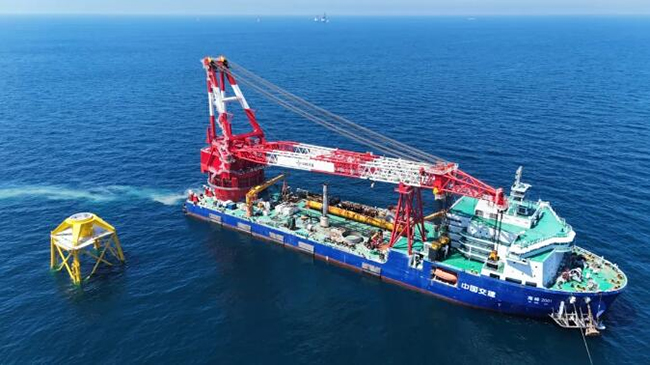 華能山東（dōng）L場址海上（shàng）風電項目（mù）導管架基礎施工圓滿（mǎn）完成