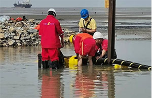 祝賀國華竹根沙（shā）H1＃海上風電場海底電（diàn）纜鋪設（shè）項目完工