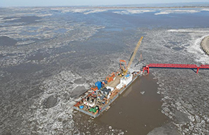 冀東南堡1-29儲氣（qì）庫先導試驗地麵（miàn）工程注采集輸（shū）管道項目鋪管船施工（gōng）項目順利完（wán）工